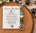 Pet Memorial Birthstone Keychain – Personalized Paw Print Keepsake