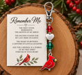 Cardinal Birthstone Keychain – Personalized Remembrance Keepsake
