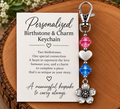 Personalized Birthstone & Charm Keychain